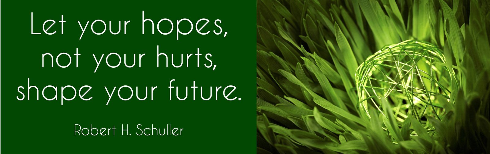 Let your hopes shape your future Let your hopes shape your future